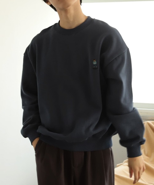 SENSE OF PLACE by URBAN RESEARCH（センスオブプレイスバイアーバンリサーチ）の「『別注』TeddyBear×SENSE OF PLACE　テディベアウラキモウスウェット（スウェット・メンズ・オートミール/ブルー/チャコールグレー/レッド/グリーン・MEDIUM/LARGE）」の5枚目の写真