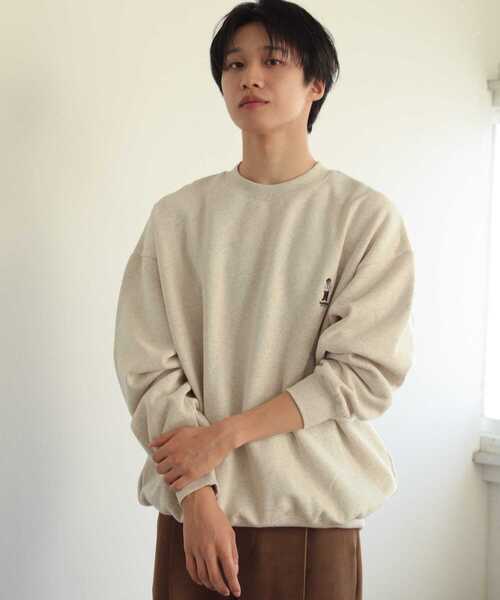 SENSE OF PLACE by URBAN RESEARCH（センスオブプレイスバイアーバンリサーチ）の「『別注』TeddyBear×SENSE OF PLACE　テディベアウラキモウスウェット（スウェット・メンズ・オートミール/ブルー/チャコールグレー/レッド/グリーン・MEDIUM/LARGE）」の6枚目の写真