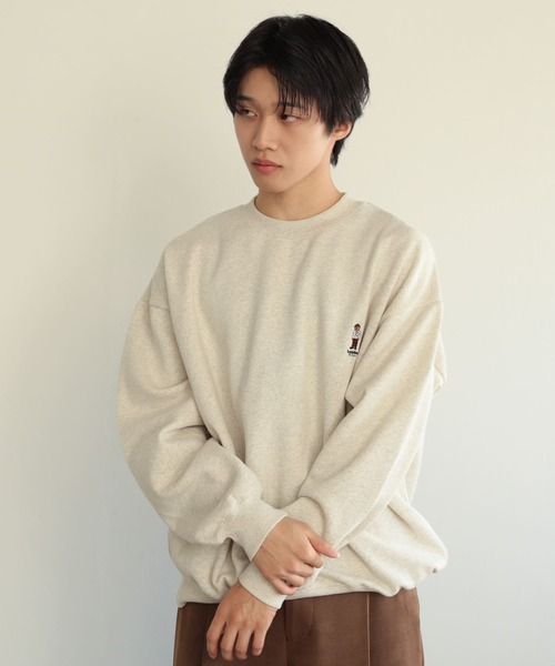 SENSE OF PLACE by URBAN RESEARCH（センスオブプレイスバイアーバンリサーチ）の「『別注』TeddyBear×SENSE OF PLACE　テディベアウラキモウスウェット（スウェット・メンズ・オートミール/ブルー/チャコールグレー/レッド/グリーン・MEDIUM/LARGE）」の7枚目の写真