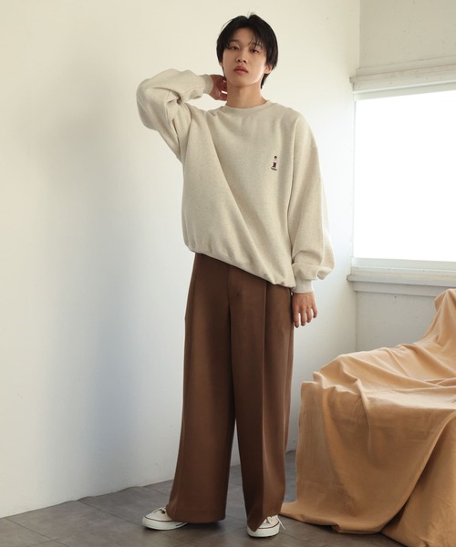 SENSE OF PLACE by URBAN RESEARCH（センスオブプレイスバイアーバンリサーチ）の「『別注』TeddyBear×SENSE OF PLACE　テディベアウラキモウスウェット（スウェット・メンズ・オートミール/ブルー/チャコールグレー/レッド/グリーン・MEDIUM/LARGE）」の11枚目の写真