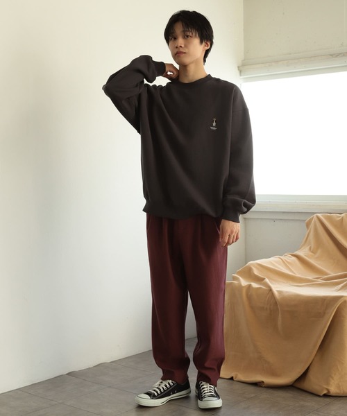 SENSE OF PLACE by URBAN RESEARCH（センスオブプレイスバイアーバンリサーチ）の「『別注』TeddyBear×SENSE OF PLACE　テディベアウラキモウスウェット（スウェット・メンズ・オートミール/ブルー/チャコールグレー/レッド/グリーン・MEDIUM/LARGE）」の17枚目の写真