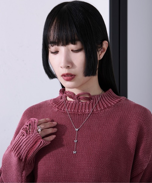 Ellno Loset（エルノロゼット）の「ダメージストーンウォッシュニット