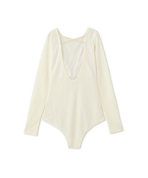 MECRE(メクル)の「オープンバックボディースーツ(Tシャツ/カットソー・レディース・ブラック/ホワイト・FREE)」の14枚目の写真