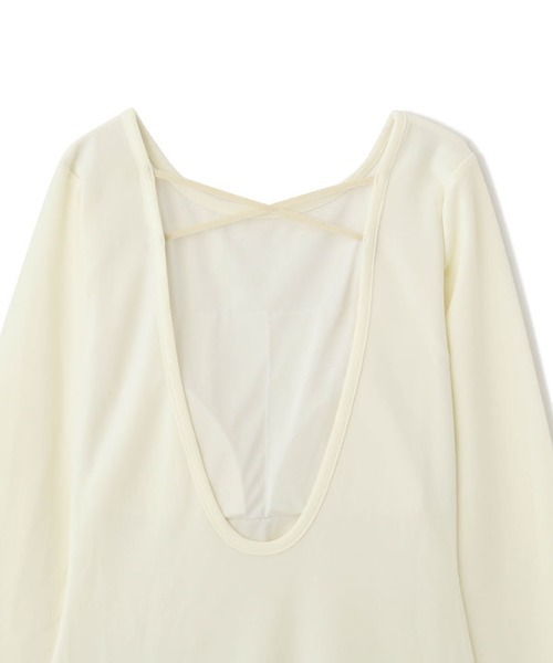 MECRE(メクル)の「オープンバックボディースーツ(Tシャツ/カットソー・レディース・ブラック/ホワイト・FREE)」の16枚目の写真