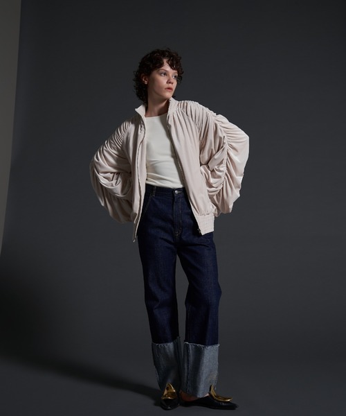 MECRE(メクル)の「オープンバックボディースーツ(Tシャツ/カットソー・レディース・ブラック/ホワイト・FREE)」の10枚目の写真