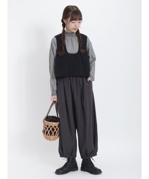 Samansa Mos2(サマンサ モスモス)の「【ETHICALCRAFTS】リサイクルリネン混ベスト(ベスト・レディース・キナリ/ブラック/モカ・F)」の17枚目の写真