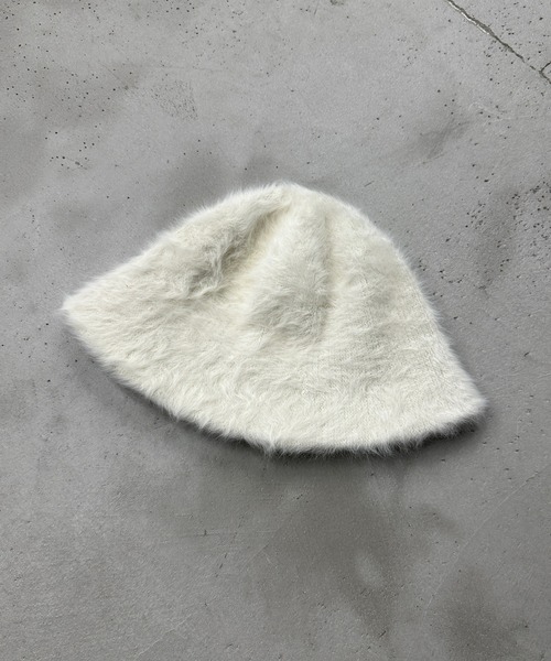 kutir（クティール）の「シャギーバケハ（ハット・レディース・ホワイト/ブラック/ブラウン・FREE）」の6枚目の写真