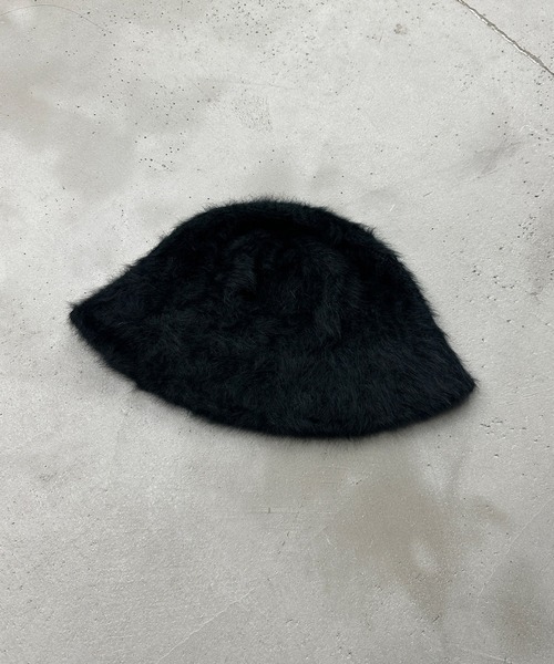 kutir（クティール）の「シャギーバケハ（ハット・レディース・ホワイト/ブラック/ブラウン・FREE）」の4枚目の写真