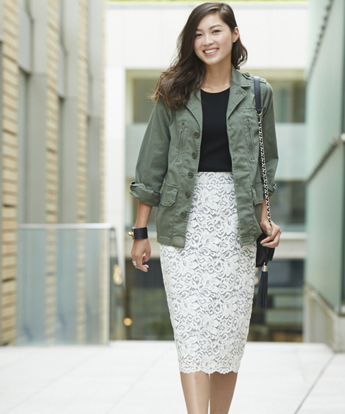 Jewel Changes(ジュエルチェンジズ)の「【WEB限定】○JC ミリタリー ジャケット / ブルゾン(ミリタリージャケット・レディース・オリーブ・フリ-)」の7枚目の写真