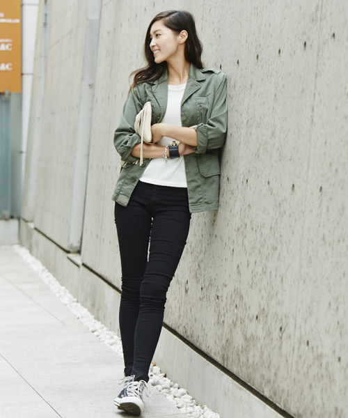 Jewel Changes(ジュエルチェンジズ)の「【WEB限定】○JC ミリタリー ジャケット / ブルゾン(ミリタリージャケット・レディース・オリーブ・フリ-)」の10枚目の写真