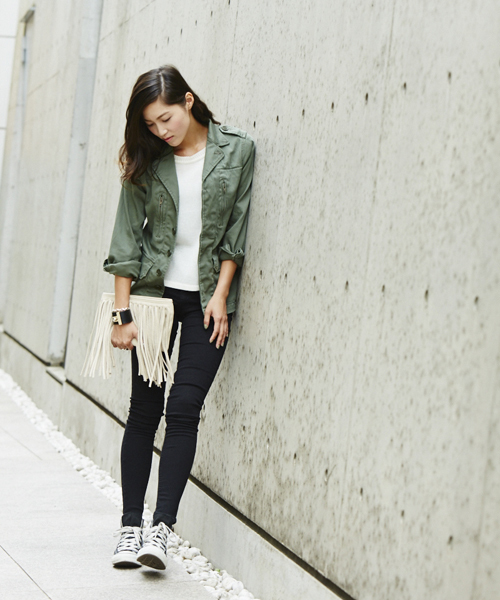 Jewel Changes(ジュエルチェンジズ)の「【WEB限定】○JC ミリタリー ジャケット / ブルゾン(ミリタリージャケット・レディース・オリーブ・フリ-)」の11枚目の写真