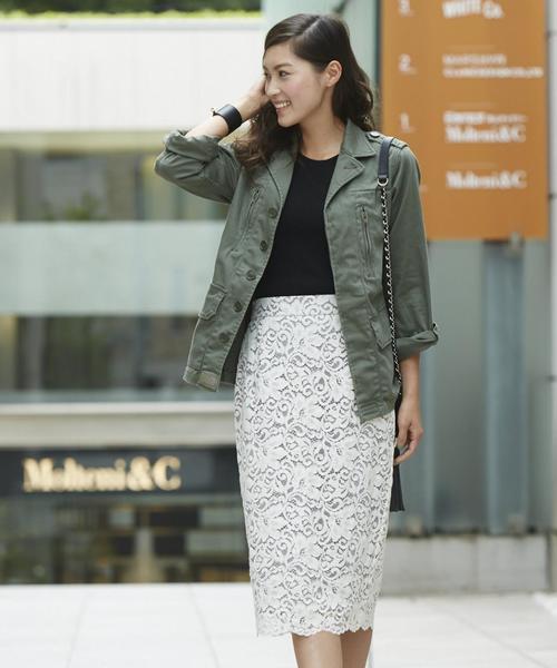 Jewel Changes(ジュエルチェンジズ)の「【WEB限定】○JC ミリタリー ジャケット / ブルゾン(ミリタリージャケット・レディース・オリーブ・フリ-)」の16枚目の写真