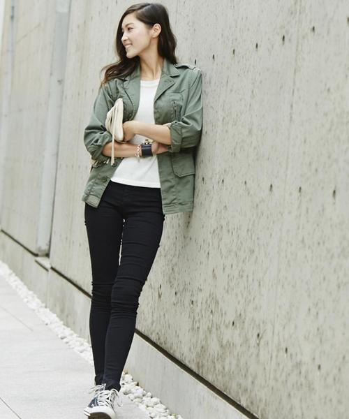 Jewel Changes(ジュエルチェンジズ)の「【WEB限定】○JC ミリタリー ジャケット / ブルゾン(ミリタリージャケット・レディース・オリーブ・フリ-)」の18枚目の写真