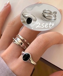 Coo+i（クーイ）の「【2点set】デザインシルバーリング（リング）」
