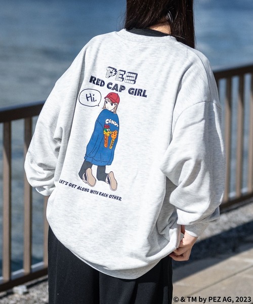 a-r】〔PEZ×RedCapGirl〕イラスト刺繍＆プリント オーバーサイズ