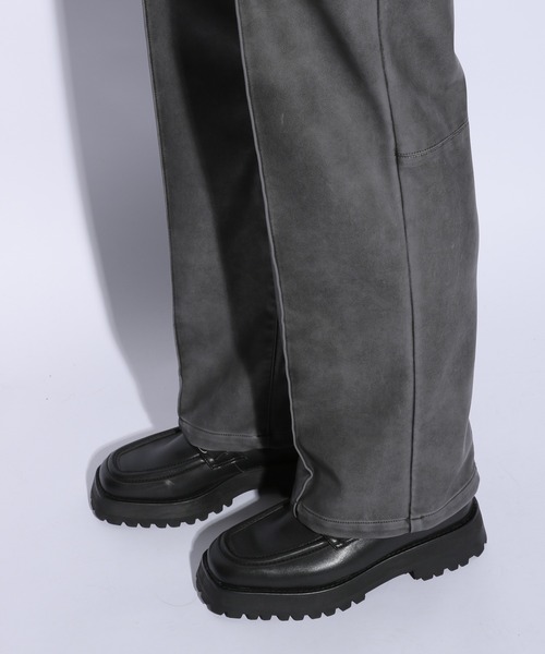 HARE（ハレ）の「ウォッシュフェイクレザーZIPパンツ(HARE)（その他パンツ・メンズ・グレー/ブラック・SMALL/MEDIUM）」の9枚目の写真