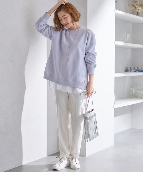 23区(ニジュウサンク)の「【洗える】クリアストレッチ テーパードパンツ(その他パンツ・レディース・ネイビー系/ベージュ系/アイボリー系・50/46/48/44)」の12枚目の写真