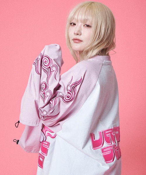 ガルフィー うらめしや 長袖 ロンＴ GALFY (ガルフィー) うらめしやロンTee PINK / ロック