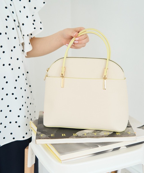 ROPE' PICNIC（ロペピクニック）の「軽量レクタンメタルミドルボストン＆ショルダーバッグ（ショルダーバッグ・レディース・ブラック/キナリ/ライトグリーン/ピンク系その他2・FREE）」の2枚目の写真