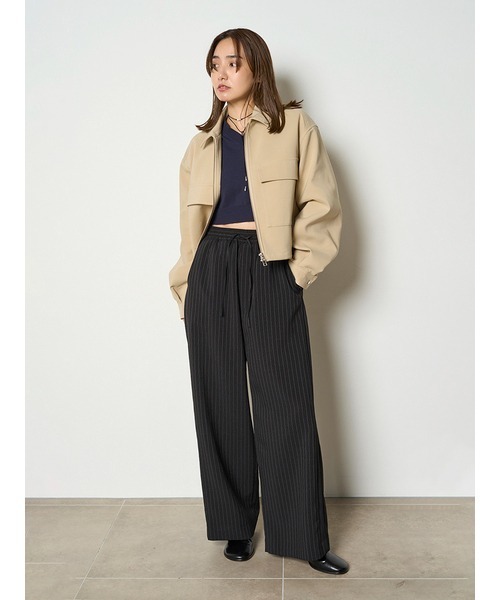 ミースロエ sustainableゴムウエストウールパンツ 新品 お得 MIESROHE（ミースロエ）の「sustainableゴムウエストウール