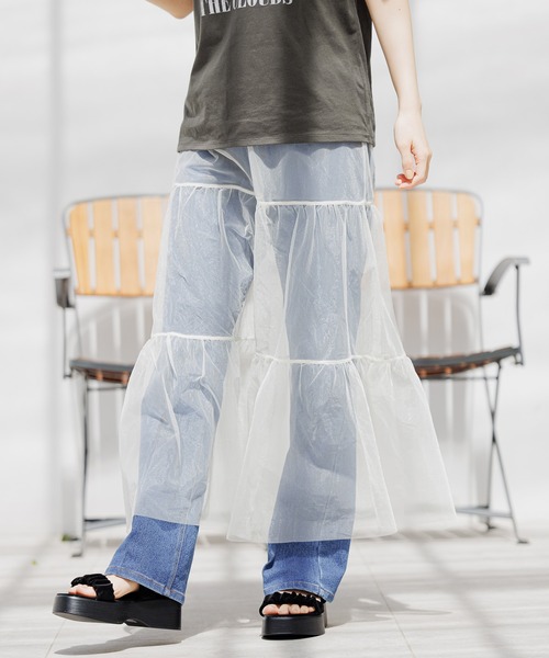 LAKOLE（ラコレ）の「チュールティアードスカート / 997016（スカート・レディース・オフホワイト/ブラック/アイボリー・SMALL/MEDIUM）」の3枚目の写真