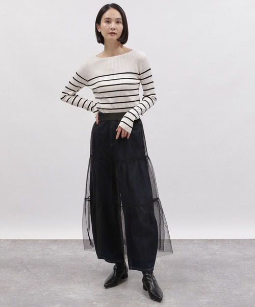 LAKOLE（ラコレ）の「チュールティアードスカート / 997016（スカート・レディース・オフホワイト/ブラック/アイボリー・SMALL/MEDIUM）」の20枚目の写真