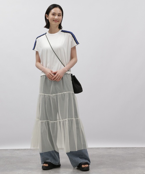 LAKOLE（ラコレ）の「チュールティアードスカート / 997016（スカート・レディース・オフホワイト/ブラック/アイボリー・SMALL/MEDIUM）」の4枚目の写真