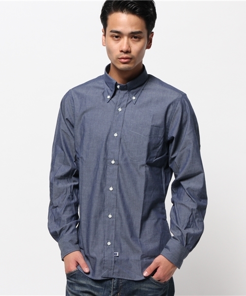 ike behar ボタンダウンシャツ S USA デニム シャンブレー 80's IKE