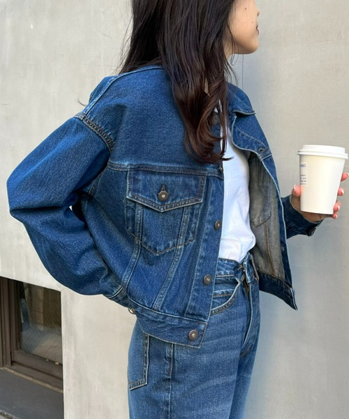 CIAOPANIC TYPY（チャオパニックティピー）の「【KELLY】vintagedenimショート丈ジャケット（デニムジャケット・レディース・ネイビー・ONE SIZE）」の5枚目の写真