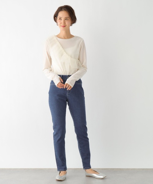 LEPSIM（レプシィム）の「SLIM FITデニムパンツ　987516（デニムパンツ・レディース・チャコールグレー/ブルー・LARGE/SMALL/X-SMALL/MEDIUM）」の7枚目の写真
