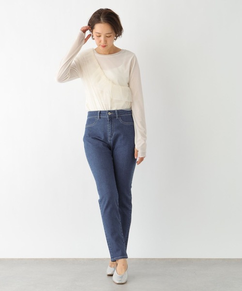 LEPSIM（レプシィム）の「SLIM FITデニムパンツ　987516（デニムパンツ・レディース・チャコールグレー/ブルー・LARGE/SMALL/X-SMALL/MEDIUM）」の9枚目の写真