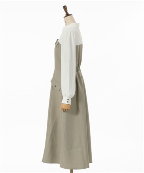 axes femme（アクシーズファム）の「ベルト風ドッキングワンピース（ワンピース・レディース・グレー/ブラック/カーキ・FREE）」の11枚目の写真