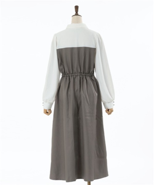 axes femme（アクシーズファム）の「ベルト風ドッキングワンピース（ワンピース・レディース・グレー/ブラック/カーキ・FREE）」の20枚目の写真