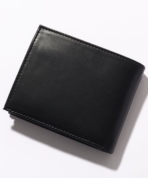 新品★カルバンクライン USモデル 本革シボレザー メタルプレートロゴ ２つ折り財布★ブラック 新品☆カルバンクライン USモデル 本革シボレザー メタルプレートロゴ