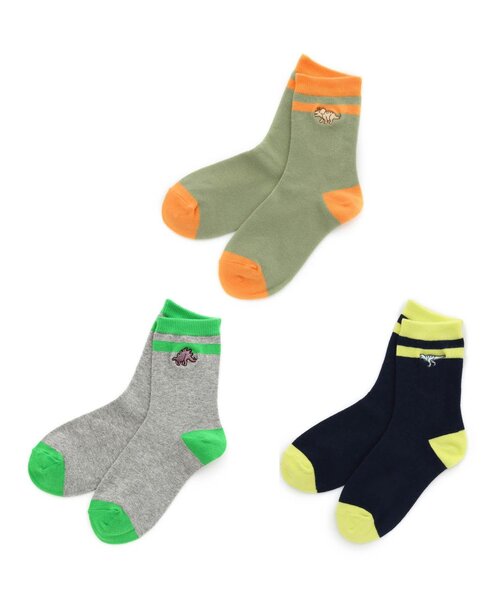 Ampersand（アンパサンド）の「ワンポイント　ソックスセット（ソックス/靴下・キッズ・グレー/ブラック・12/15 /18/21/24）」の2枚目の写真