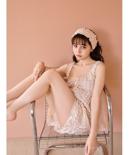 p*s様 SNIDEL HOME ポップコーンキャミ&リボンショートパンツ new arrival🎀 ポップコーンのような表面感のある素材が華やかな