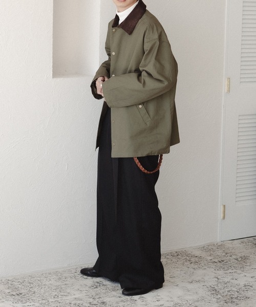 epnok（エプノック）の「襟コーデュロイブルゾン（ミリタリージャケット・メンズ・ネイビー/カーキ/ブラック・LARGE/MEDIUM）」の8枚目の写真