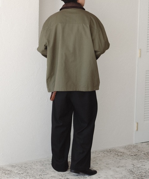 epnok（エプノック）の「襟コーデュロイブルゾン（ミリタリージャケット・メンズ・ネイビー/カーキ/ブラック・LARGE/MEDIUM）」の9枚目の写真