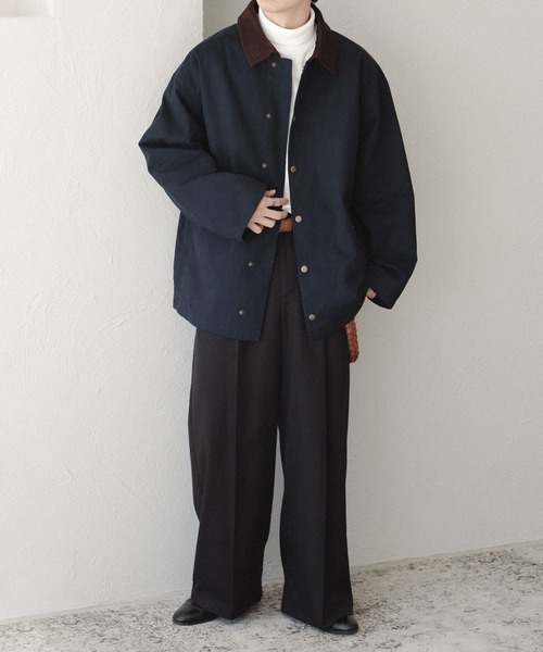 epnok（エプノック）の「襟コーデュロイブルゾン（ミリタリージャケット・メンズ・ネイビー/カーキ/ブラック・LARGE/MEDIUM）」の16枚目の写真