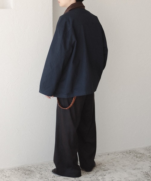 epnok（エプノック）の「襟コーデュロイブルゾン（ミリタリージャケット・メンズ・ネイビー/カーキ/ブラック・LARGE/MEDIUM）」の19枚目の写真