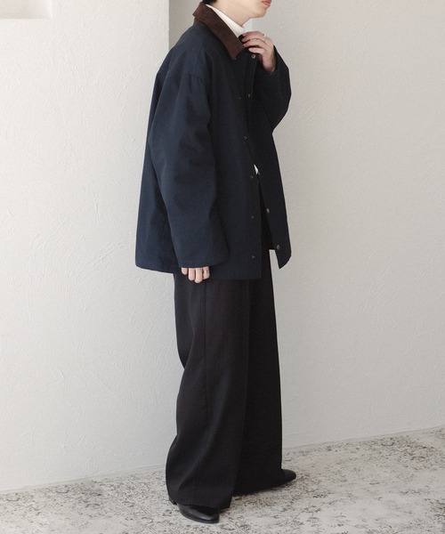 epnok（エプノック）の「襟コーデュロイブルゾン（ミリタリージャケット・メンズ・ネイビー/カーキ/ブラック・LARGE/MEDIUM）」の21枚目の写真