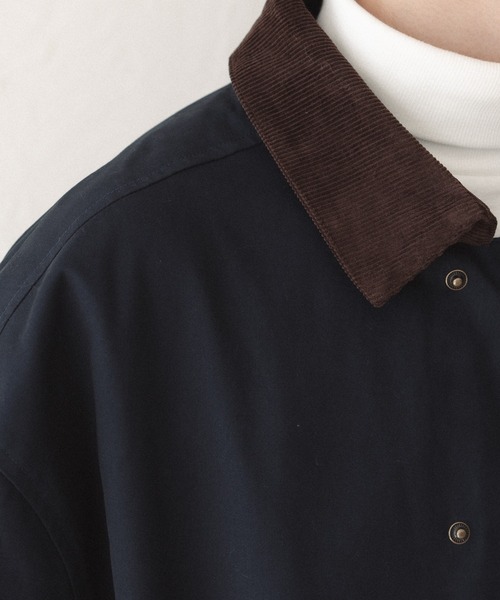 epnok（エプノック）の「襟コーデュロイブルゾン（ミリタリージャケット・メンズ・ネイビー/カーキ/ブラック・LARGE/MEDIUM）」の22枚目の写真