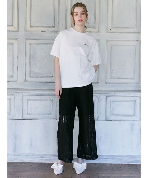 CALNAMUR(カルナムール)の「レースラインパンツ(その他パンツ・レディース・ホワイト/ブラック・FREE)」の6枚目の写真