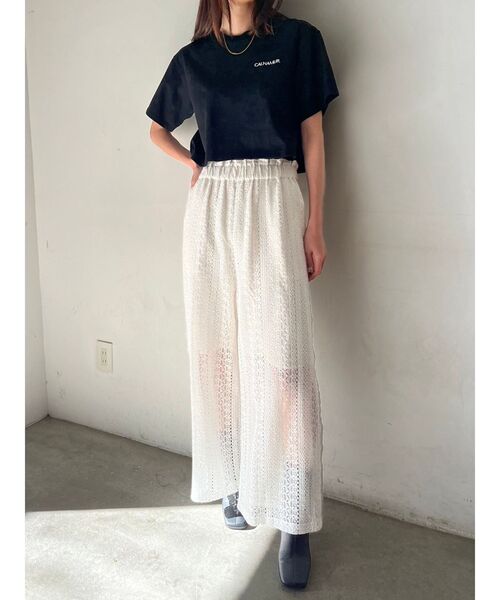 CALNAMUR(カルナムール)の「レースラインパンツ(その他パンツ・レディース・ホワイト/ブラック・FREE)」の12枚目の写真