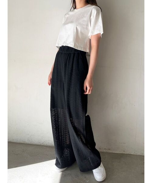 CALNAMUR(カルナムール)の「レースラインパンツ(その他パンツ・レディース・ホワイト/ブラック・FREE)」の17枚目の写真