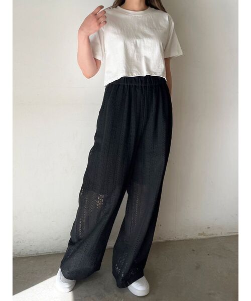 CALNAMUR(カルナムール)の「レースラインパンツ(その他パンツ・レディース・ホワイト/ブラック・FREE)」の15枚目の写真