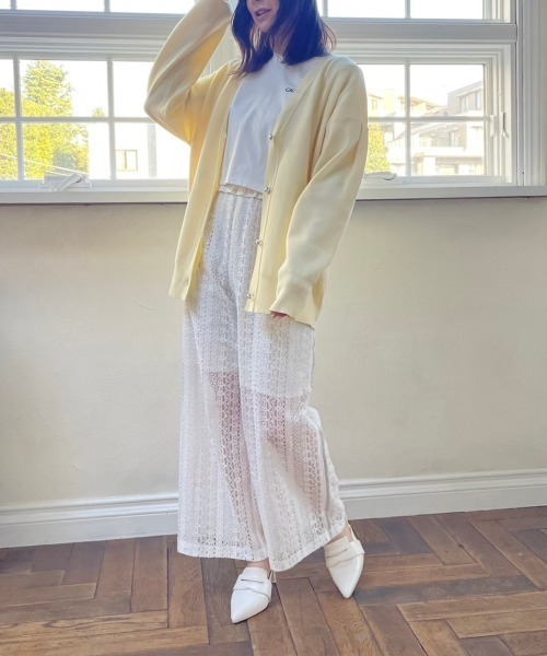 CALNAMUR(カルナムール)の「レースラインパンツ(その他パンツ・レディース・ホワイト/ブラック・FREE)」の5枚目の写真