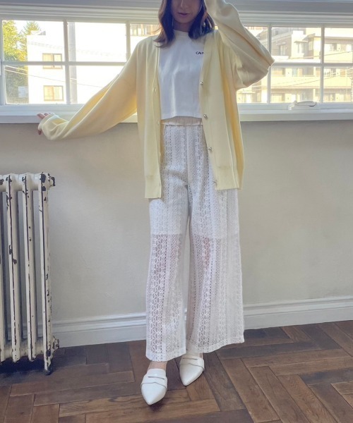 CALNAMUR(カルナムール)の「レースラインパンツ(その他パンツ・レディース・ホワイト/ブラック・FREE)」の3枚目の写真