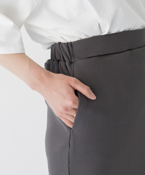 INCEDE（インシード）の「リブカットタイトスカート（スカート・レディース・レッド/アイボリー/ブラック/チャコールグレー/オレンジ・M/L/LL/3L/4L）」の7枚目の写真