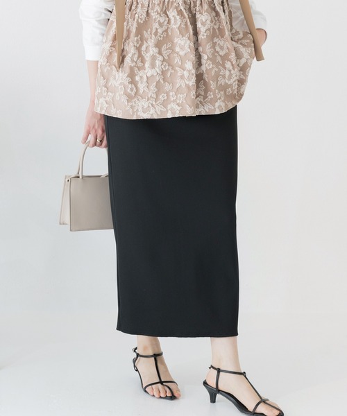 INCEDE（インシード）の「リブカットタイトスカート（スカート・レディース・レッド/アイボリー/ブラック/チャコールグレー/オレンジ・M/L/LL/3L/4L）」の18枚目の写真